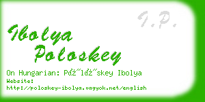 ibolya poloskey business card